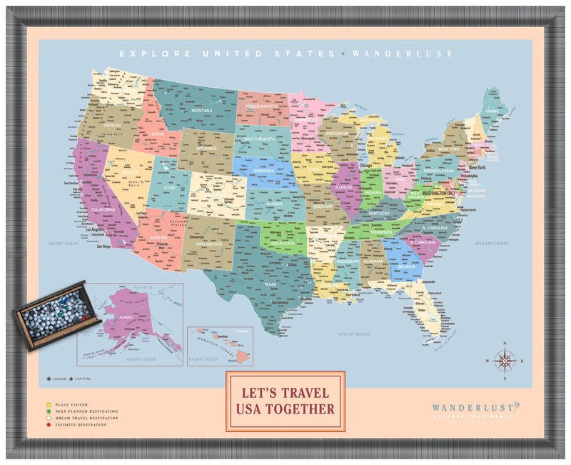Estados Unidos Colorido (47x38cm)