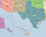 Estados Unidos Colorido (47x38cm)