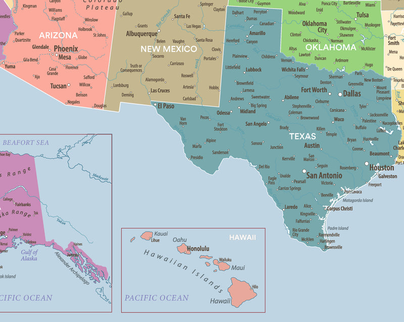 Estados Unidos Colorido (47x38cm)