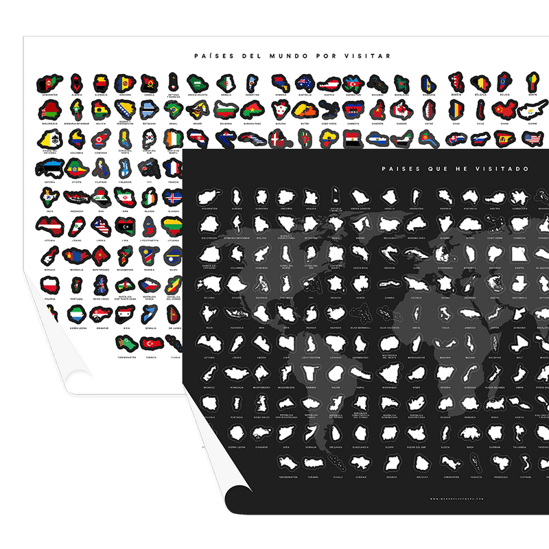 Stamp Map "Black Deluxe" - Wanderlust Maps