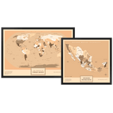 Kit "Edición Sepia" - Wanderlust Maps