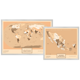 Kit "Edición Sepia" - Wanderlust Maps