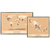 Kit "Edición Sepia" - Wanderlust Maps