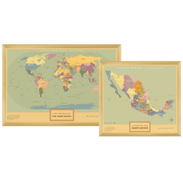 Kit "Edición Ocre" - Wanderlust Maps