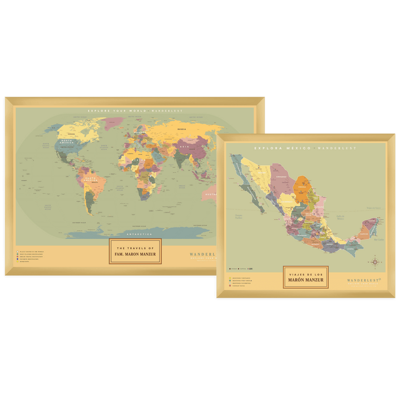 Kit "Edición Ocre" - Wanderlust Maps