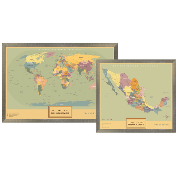 Kit "Edición Ocre" - Wanderlust Maps