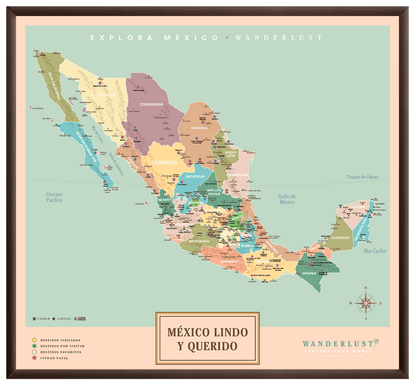 México Original - 2cm Chocolate - Wanderlust Maps