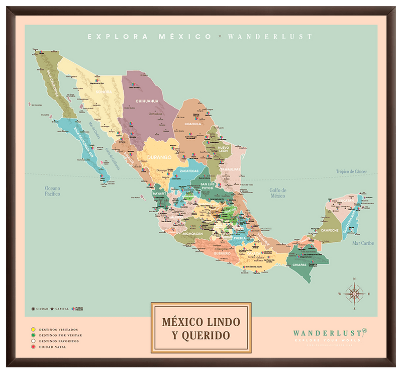 México Original - 2cm Chocolate - Wanderlust Maps