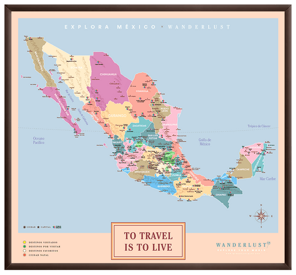 México Colorido - 2cm Chocolate - Wanderlust Maps