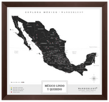 México B&N - 4cm Chocolate - Wanderlust Maps