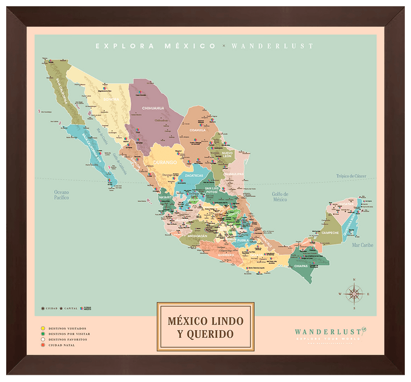 México Original - 4cm Chocolate - Wanderlust Maps