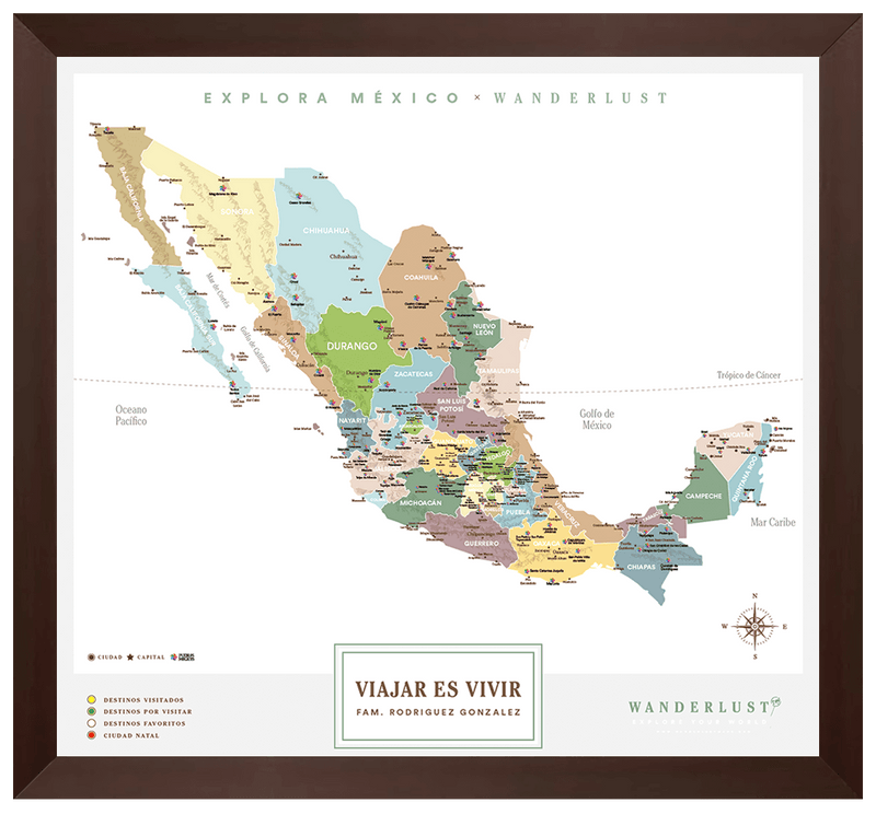 México Plata - 4cm Chocolate - Wanderlust Maps