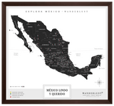 México B&N - 3cm Chocolate - Wanderlust Maps