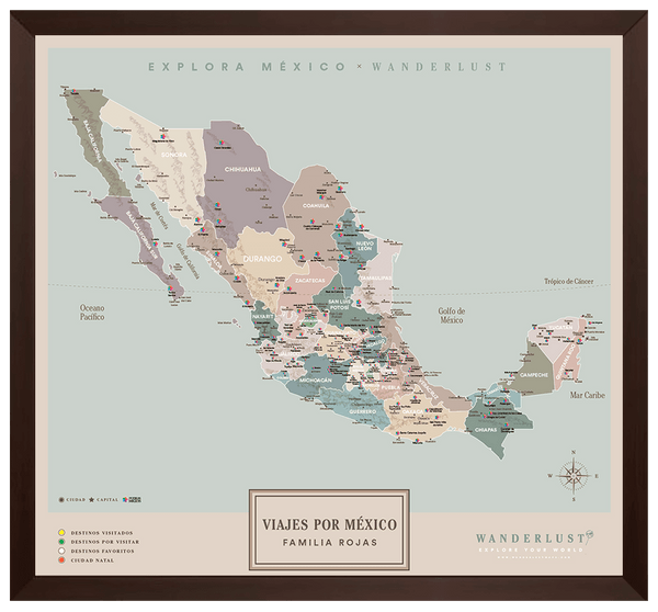 México Serio - 3cm Chocolate - Wanderlust Maps
