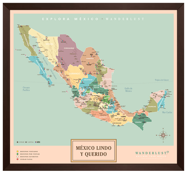 México Original - 3cm Chocolate - Wanderlust Maps