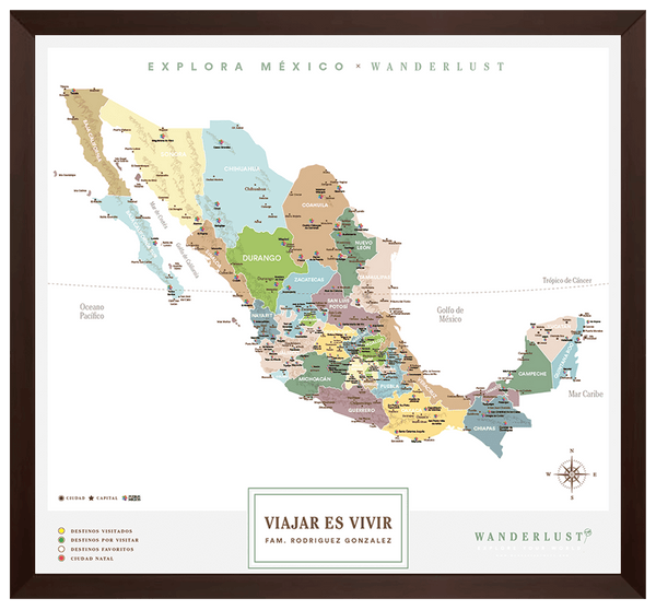 México Plata - 3cm Chocolate - Wanderlust Maps