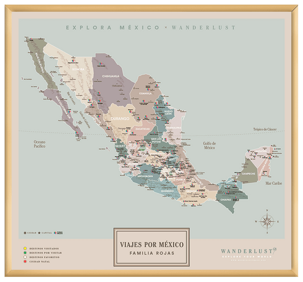 México Serio - 2cm Dorado - Wanderlust Maps