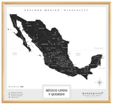 México B&N - 2cm Dorado - Wanderlust Maps