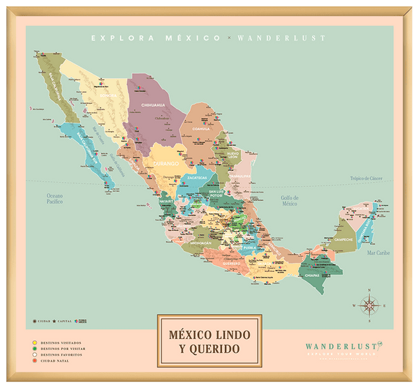 México Original - 2cm Dorado - Wanderlust Maps
