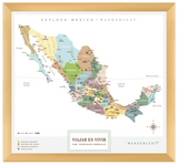 México Plata - 4cm Dorado - Wanderlust Maps