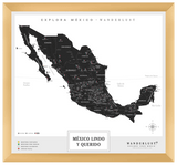 México B&N - 4cm Dorado - Wanderlust Maps