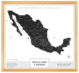 México B&N - 3cm Dorado - Wanderlust Maps
