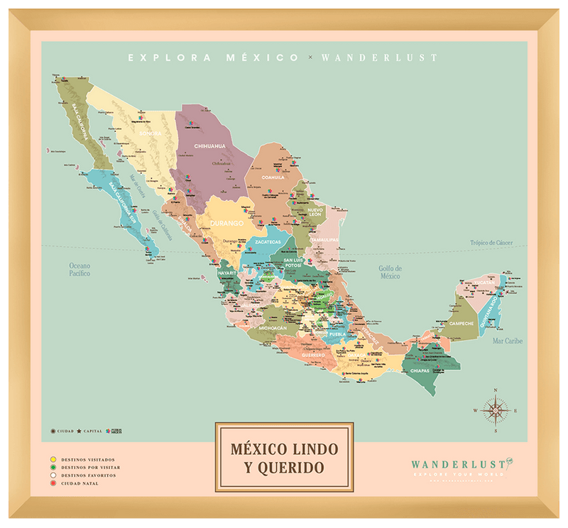 México Original - 3cm Dorado - Wanderlust Maps