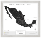 México B&N - 4cm Plata - Wanderlust Maps