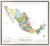 México Plata - 2cm Platino - Wanderlust Maps