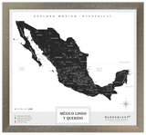 México B&N - 4cm Platino - Wanderlust Maps