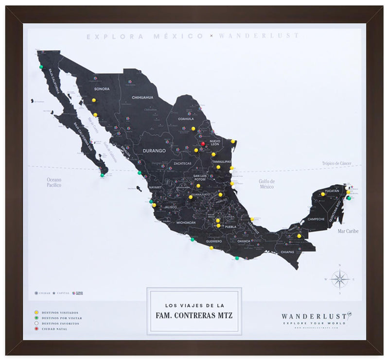 Edición B&N (60x65cm) - Wanderlust Maps