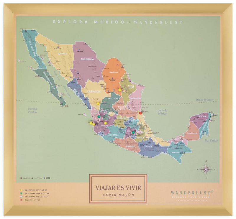 Edición Ocre (60x65cm) - Wanderlust Maps