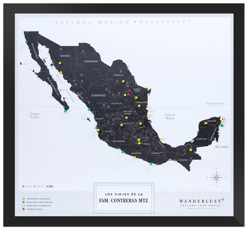Edición B&N (60x65cm) - Wanderlust Maps