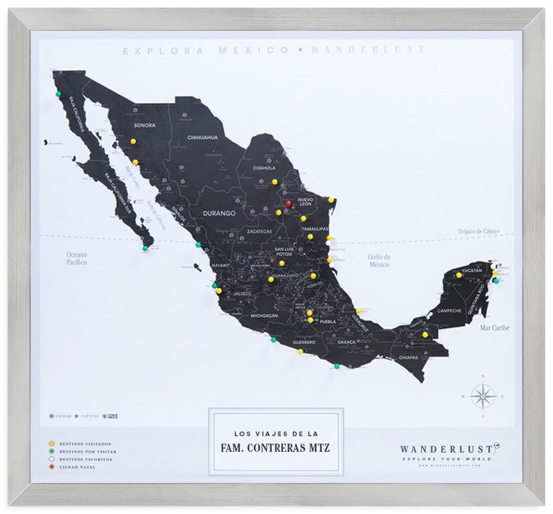 Edición B&N (60x65cm) - Wanderlust Maps