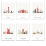 6 Prints Enmarcados - Wanderlust Maps