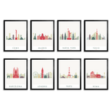 8 Prints Enmarcados (Paquete Completo) - Wanderlust Maps