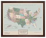 Mapa Estados Unidos - Serio - Wanderlust Maps
