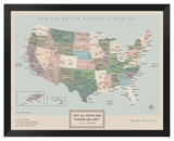 Mapa Estados Unidos - Serio - Wanderlust Maps