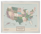 Mapa Estados Unidos - Serio - Wanderlust Maps