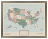 Mapa Estados Unidos - Serio - Wanderlust Maps
