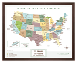 Mapa Estados Unidos - Plata - Wanderlust Maps