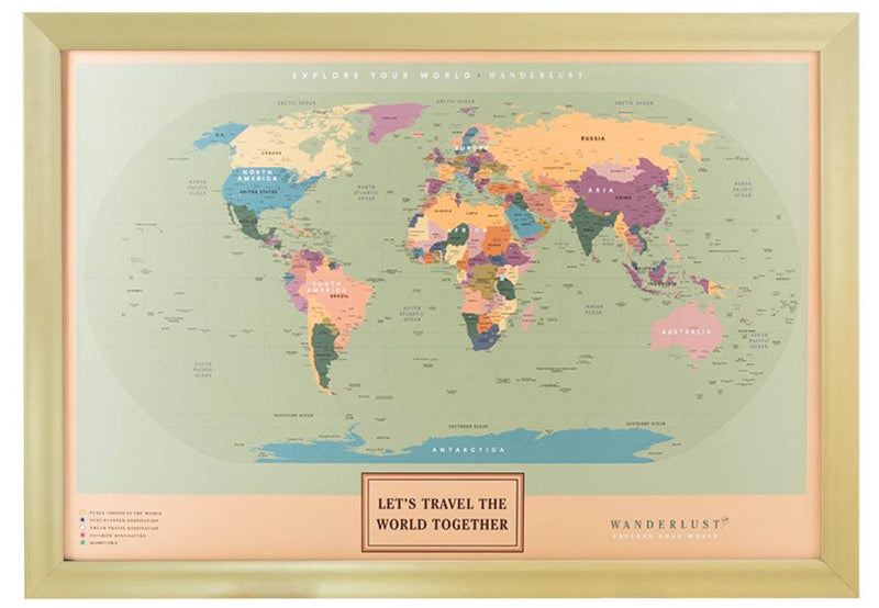 Mapa Ocre – 4cm Marco Dorado - Wanderlust Maps